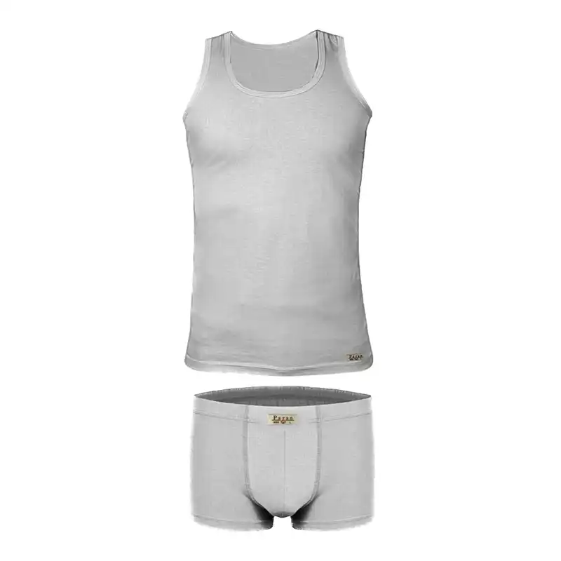 ست شورت و زیرپوش مردانه تولیدی پاران مدل نخ پنبه خالص صادراتی مجموعه 4 عددی