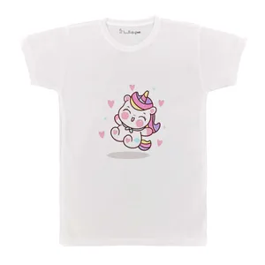 تی شرت بچگانه پرمانه طرح یونیکورن کد pmt.3348