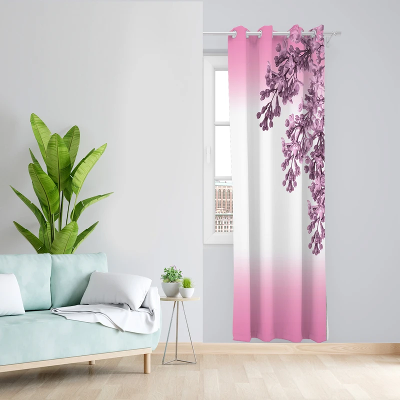 پرده طرح شکوفه مدل مخمل پانچی کد 4035 z سایز 140x200 سانتی متر