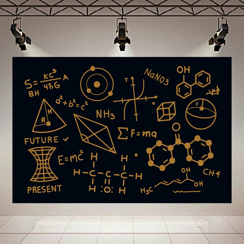  پوستر طرح تخته سیاه مدل فرمول شیمی کد PD130135