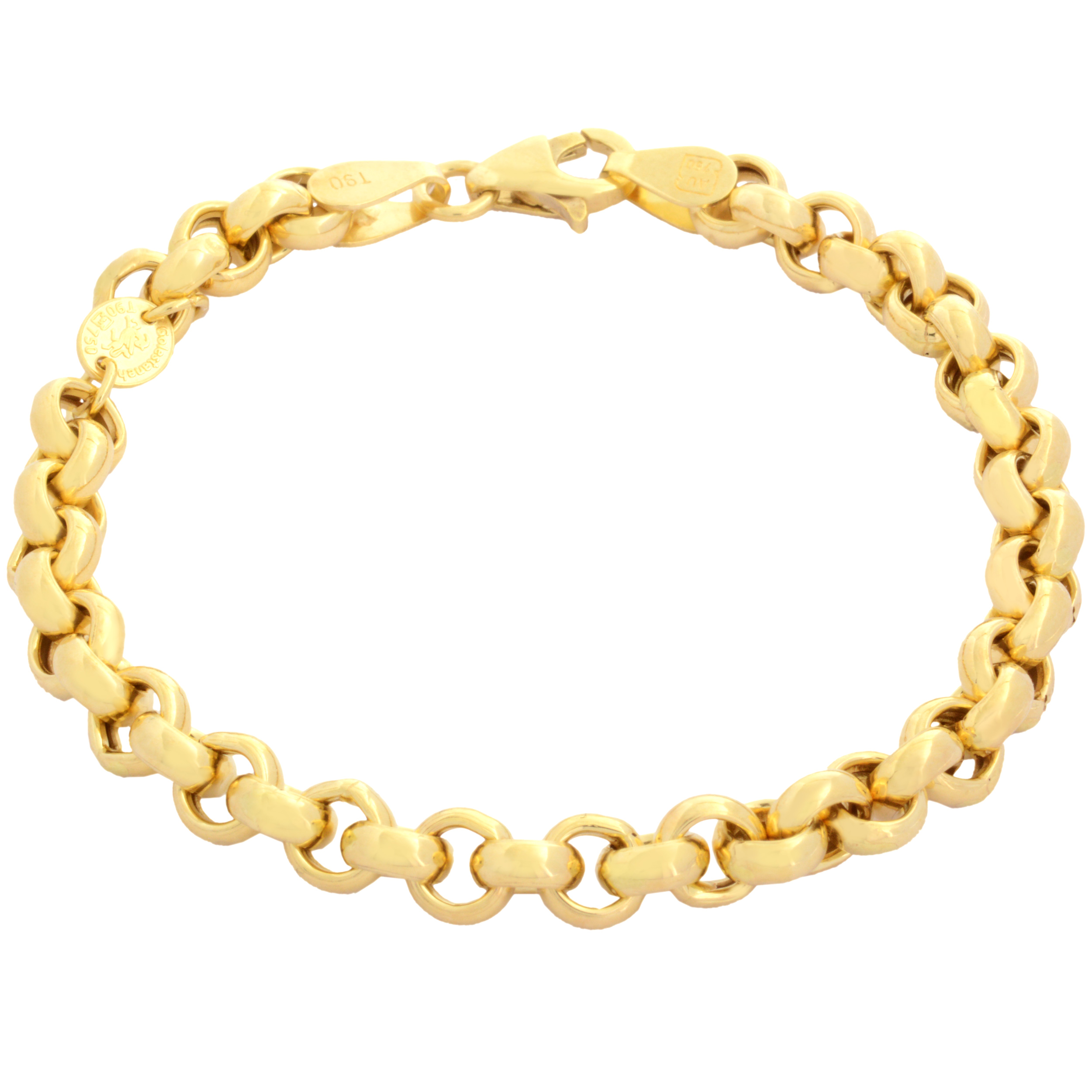 دستبند طلا 18 عیار زنانه طلای مستجابی  مدل رولو گلستانه کد 18
