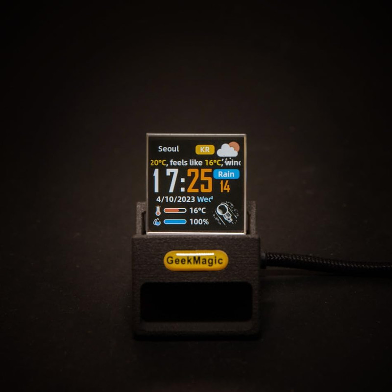 ساعت رومیزی دیجیتال مدل مکعب جادویی 3 بعدی هولوگرافیک