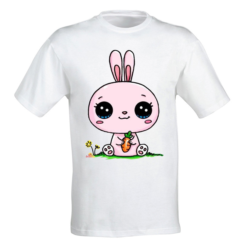 تی شرت آستین کوتاه دخترانه طرح خرگوش کد 300