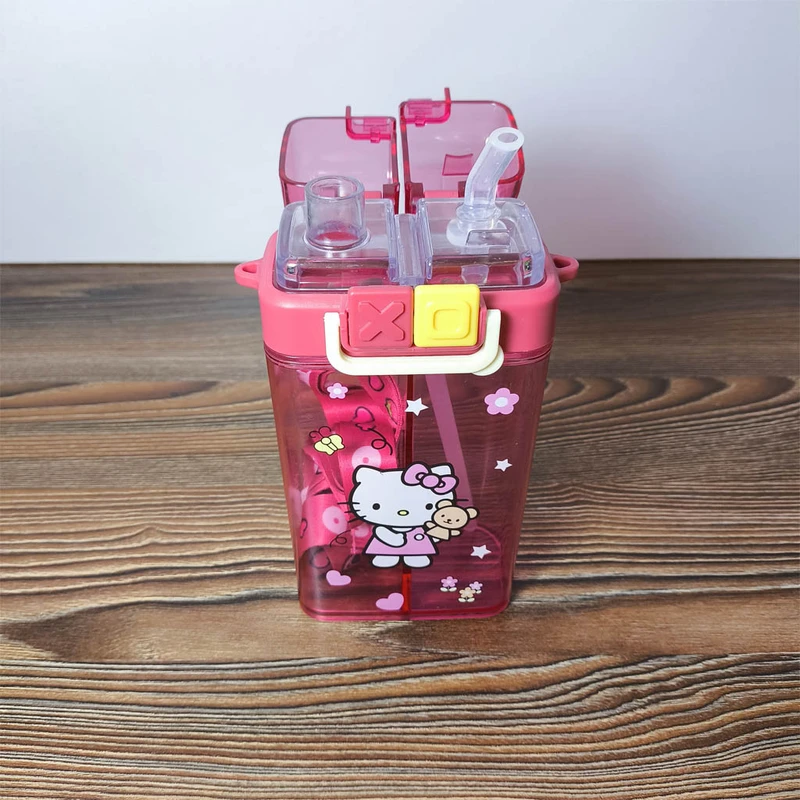 عکس شماره 2 : قمقمه کودک مدل دو مخزنه طرح هلو کیتی گنجایش 0.52 لیتر