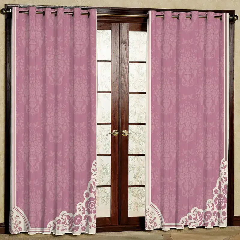 پرده مدل مخمل پانچی کد 1852T2 سایز 200x140 سانتی متر