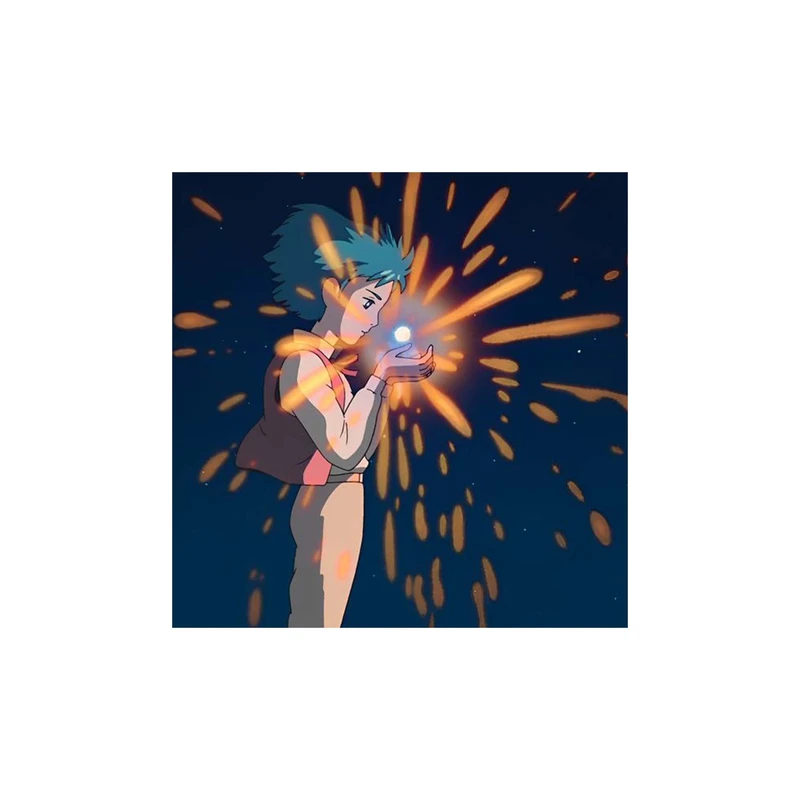 استیکر لپ تاپ و موبایل مدل انیمیشن طرح پسرک و مرغ ماهی‌خوار The Boy and the Heron کد 2650