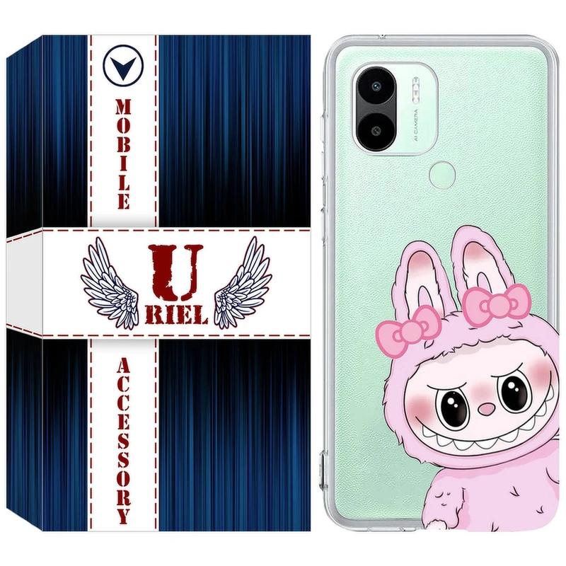 کاور یوریل قاب مدل Clear کد 118 طرح لبوبو Labubu مناسب برای گوشی موبایل شیائومی Redmi A1 Plus / A2 Plus