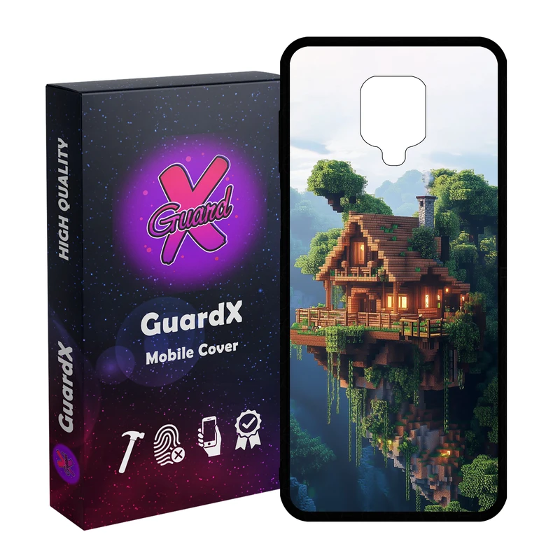 کاور گارد ایکس طرح خانه ماینکرفت مدل 10888 مناسب برای گوشی موبایل شیائومی Redmi Note9 Pro/Redmi Note 9S/MI Poco M2 Pro