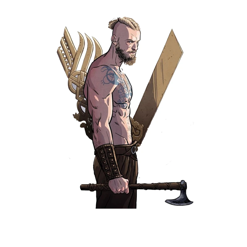  استیکر لپ تاپ و موبایل مدل سریال طرح وایکینگ ها بیورن Vikings Bjorn کد 3558 