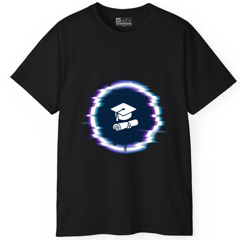 تی شرت آستین کوتاه مردانه پاد آفرین مدل دانشجویی کد289