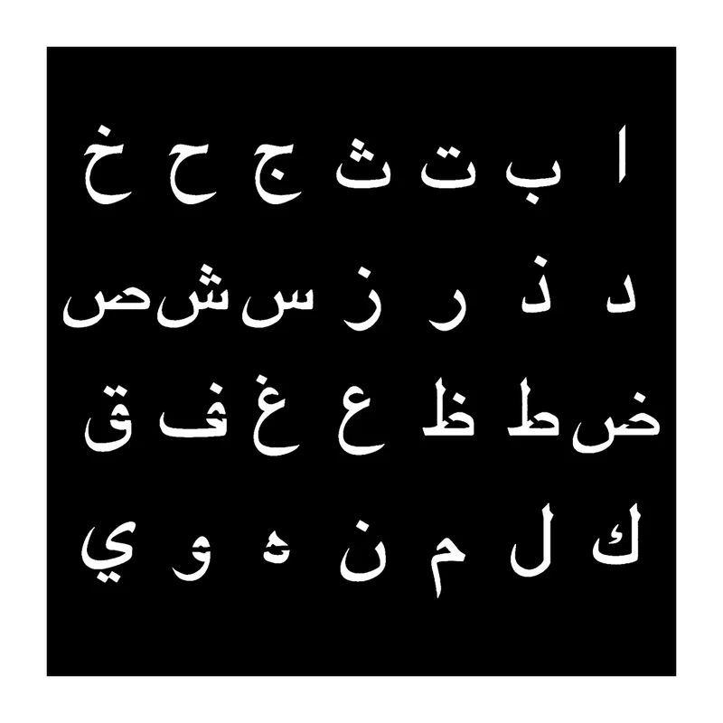  شابلون باتیس آرت طرح حروف الفبا کد 801