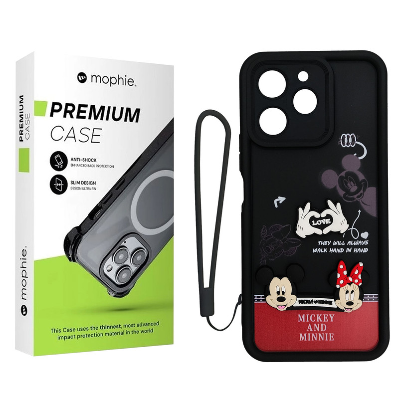 کاور موفی مدل Silicone Puffer Minni Mouse Strap مناسب برای گوشی موبایل شیائومی Poco X5 Pro به همراه بند
