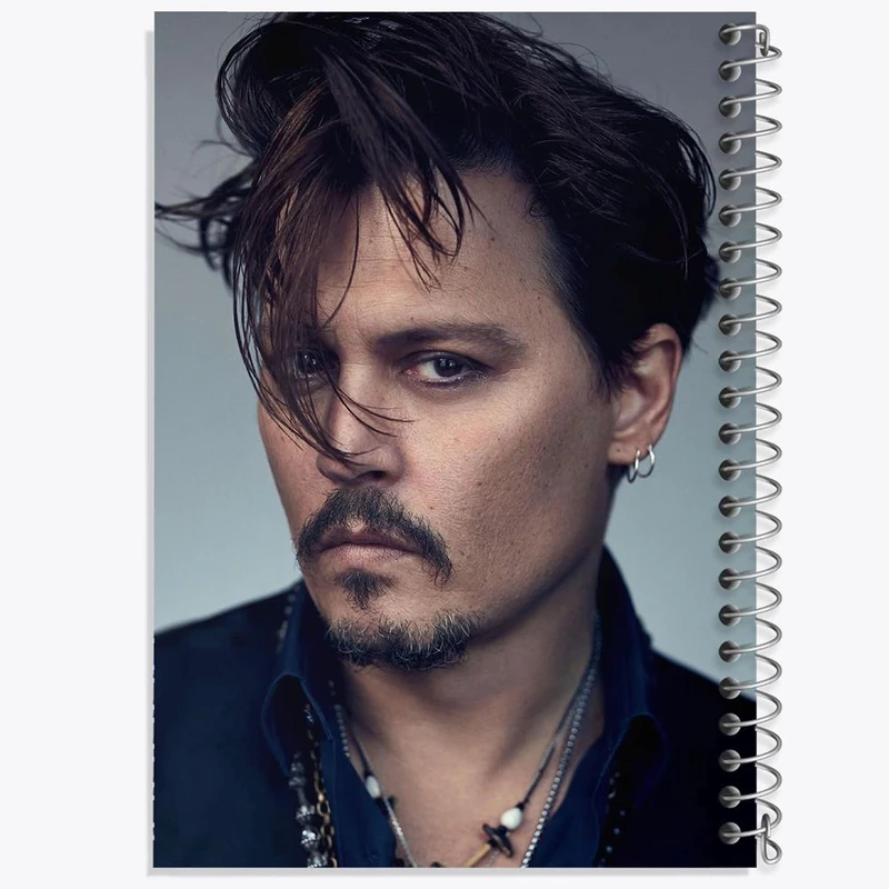 دفتر نقاشی 50 برگ خندالو مدل جانی دپ Johnny Depp کد 3292