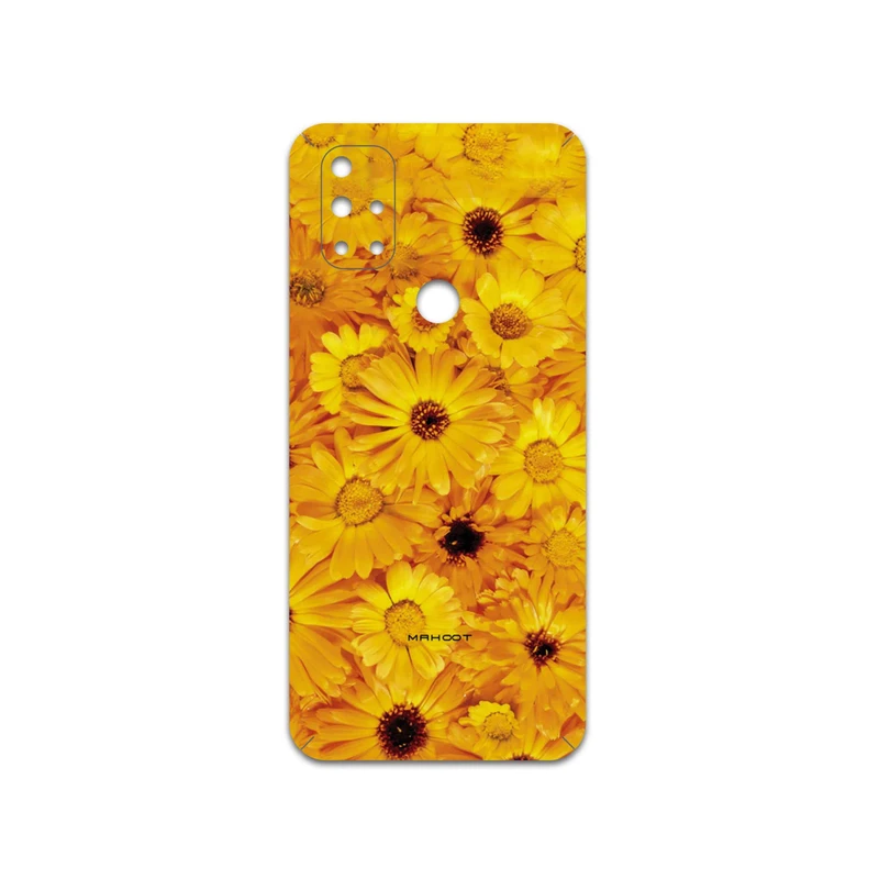 برچسب پوششی ماهوت مدل Yellow-Flower مناسب برای گوشی موبایل وان پلاس Nord N10 5G