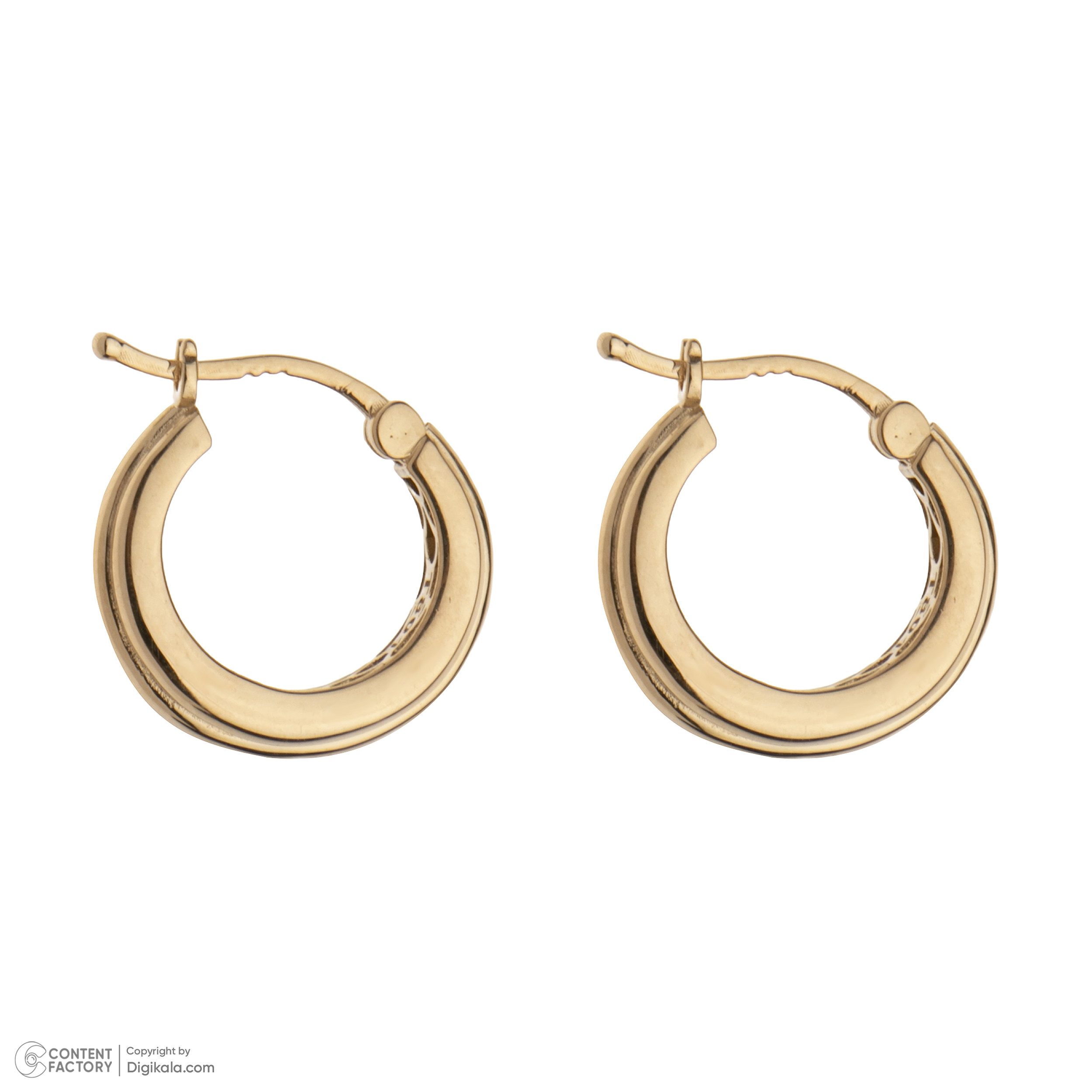 گوشواره حلقه‌ای طلا 18 عیار زنانه گلدم مدل E-3070057