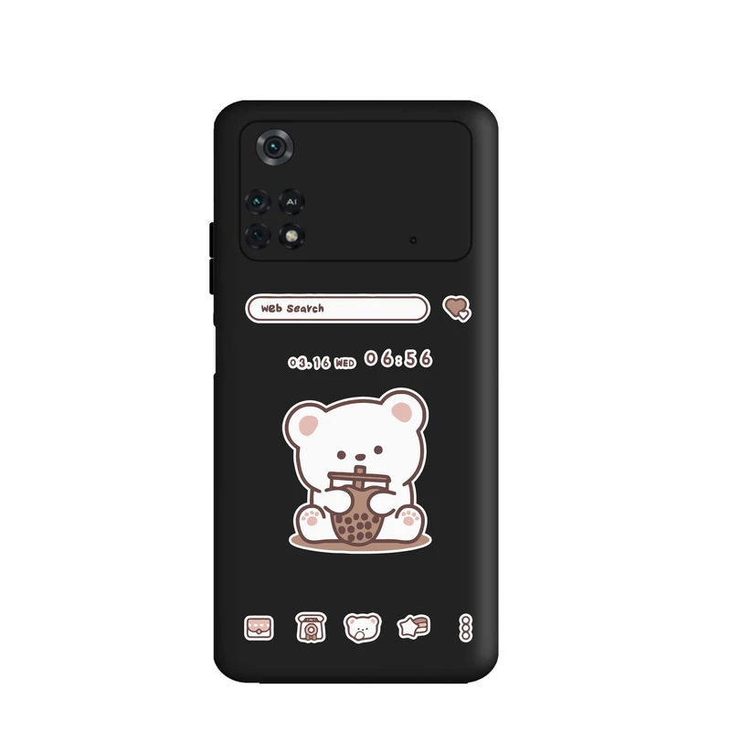 کاور قاب گارد طرح خرس اسموتی کد m5726 مناسب برای گوشی موبایل شیائومی Poco M4 Pro 4G 