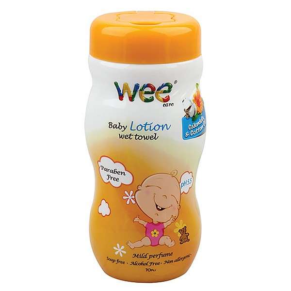 دستمال مرطوب وی مخصوص کودک لوسیون دار - بسته 70 عددی