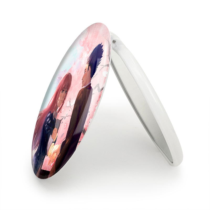 آینه جیبی خندالو طرح شوکو نیشیمیا و شویا ایشیدا انیمه سایلنت ویس A Silent Voice مدل تاشو کد 15823