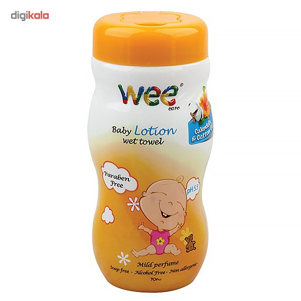 دستمال مرطوب وی مخصوص کودک لوسیون دار - بسته 70 عددی