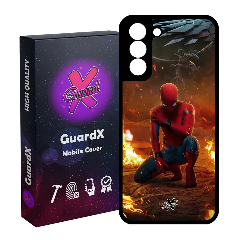 کاور گارد ایکس طرح Spider Man مدل Glass10098 مناسب برای گوشی موبایل سامسونگ Galaxy S21 FE