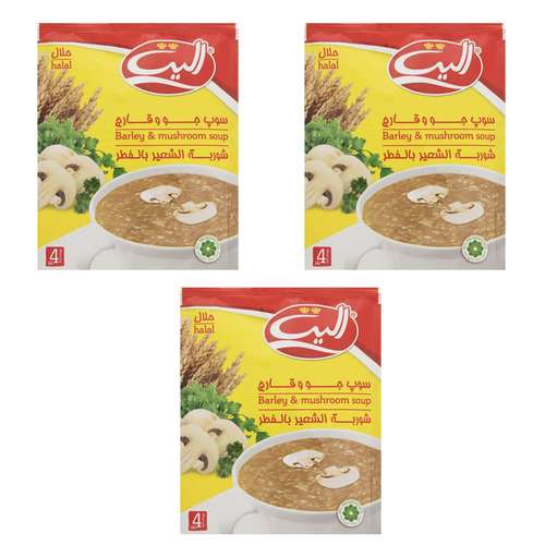 سوپ نیمه آماده جو وقارچ الیت - 65 گرم بسته 3 عددی