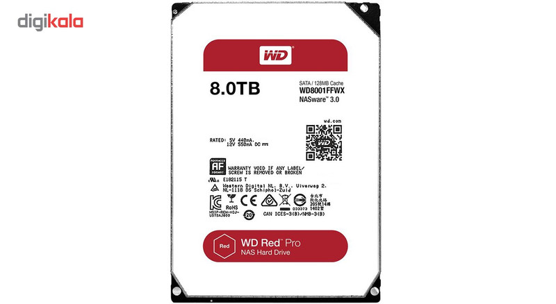 هارددیسک اینترنال وسترن دیجیتال مدل Red Pro WD8001FFWX ظرفیت 8 ترابایت 2
