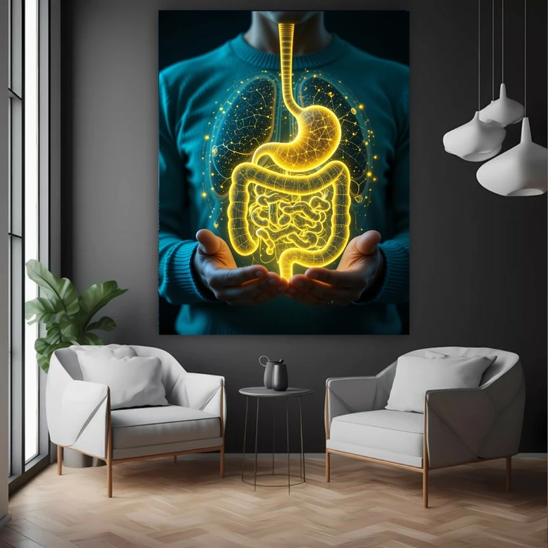 تابلو بوم طرح مخمل  پزشکی دیجیتال مدل سیستم گوارش کد AR3062743