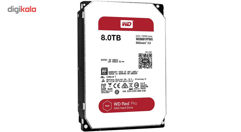 هارددیسک اینترنال وسترن دیجیتال مدل Red Pro WD8001FFWX ظرفیت 8 ترابایت 3
