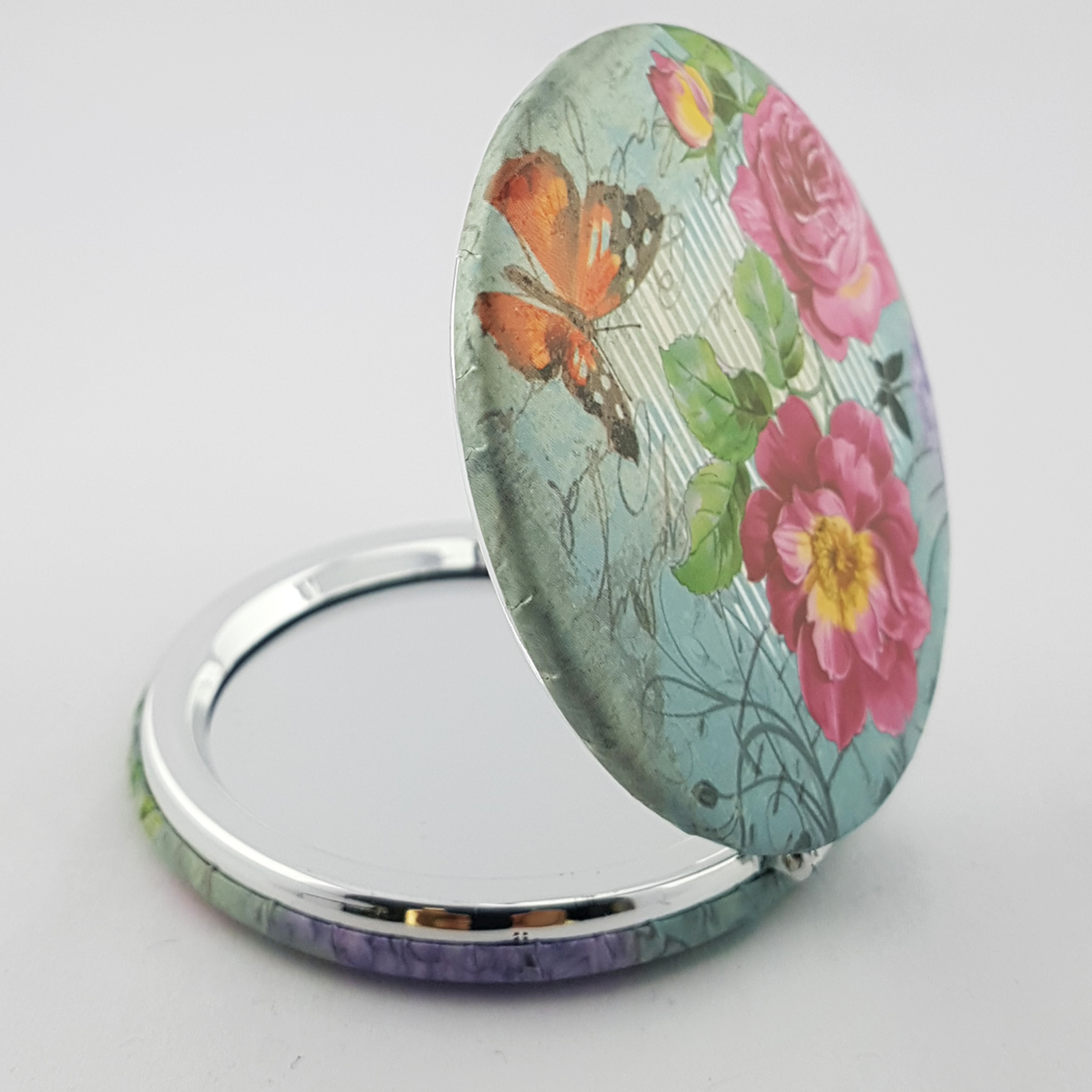 آینه جیبی طرح گل رز کد 19