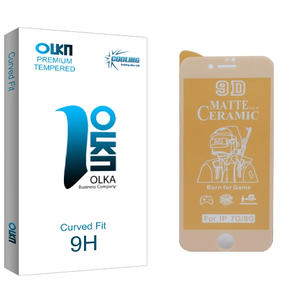 محافظ صفحه نمایش سرامیکی  کولینگ مدل Olka glass مناسب برای گوشی موبایل اپل iphone 7 / 8