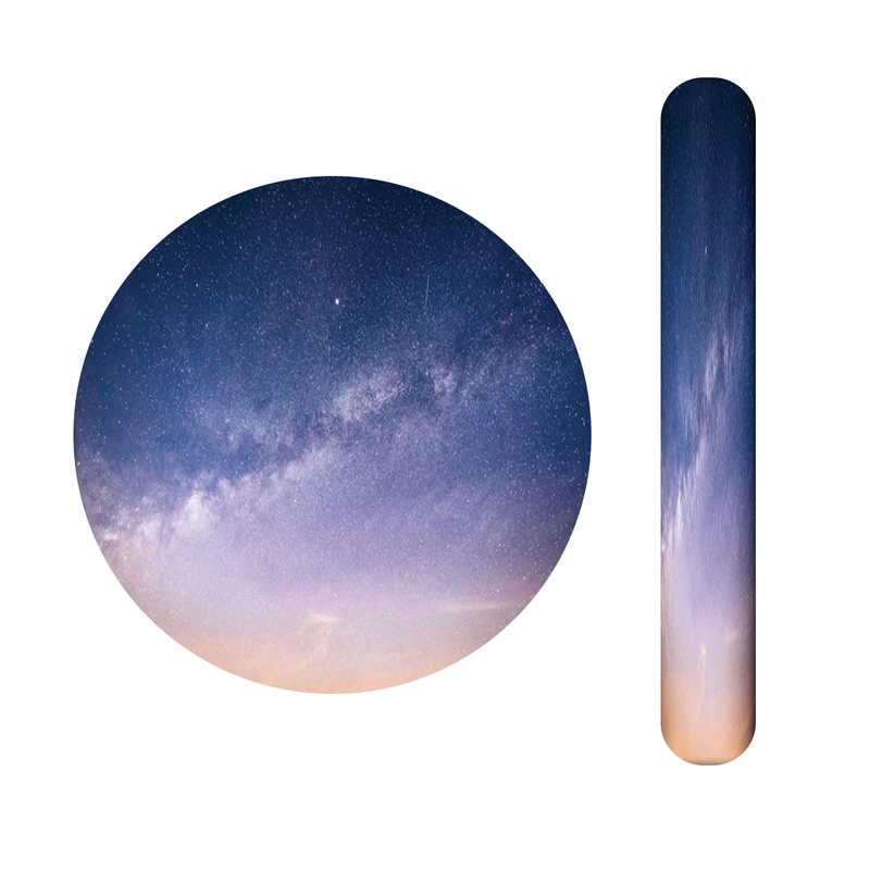 آینه آرایشی جیبی مدل کهکشانی کد 445 به همراه سوهان ناخن 