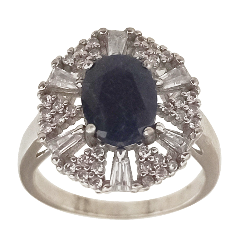 انگشتر نقره زنانه سلین کالا مدل یاقوت کبود ce-za121