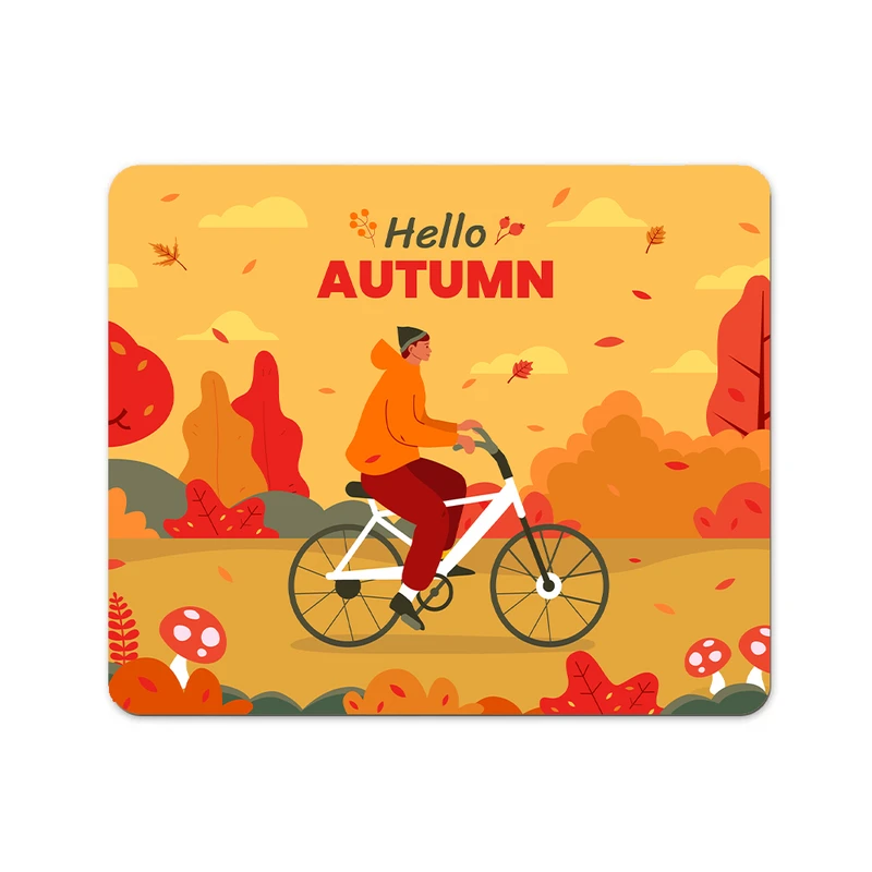 ماوس پد پاد آفرین مدل فصل پاییز طرح فانتزی کارتونی کد P120 سایز 19*24 سانتی متر