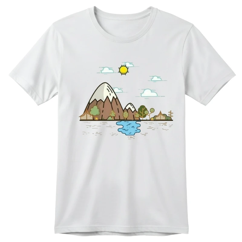 تی‌شرت آستین کوتاه بچگانه مدل طبیعت کد p1 