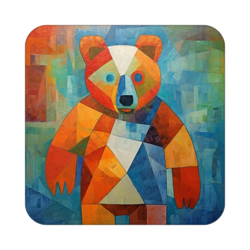 زیر لیوانی کاکتی طرح حیوانات رنگی مدل mp26006