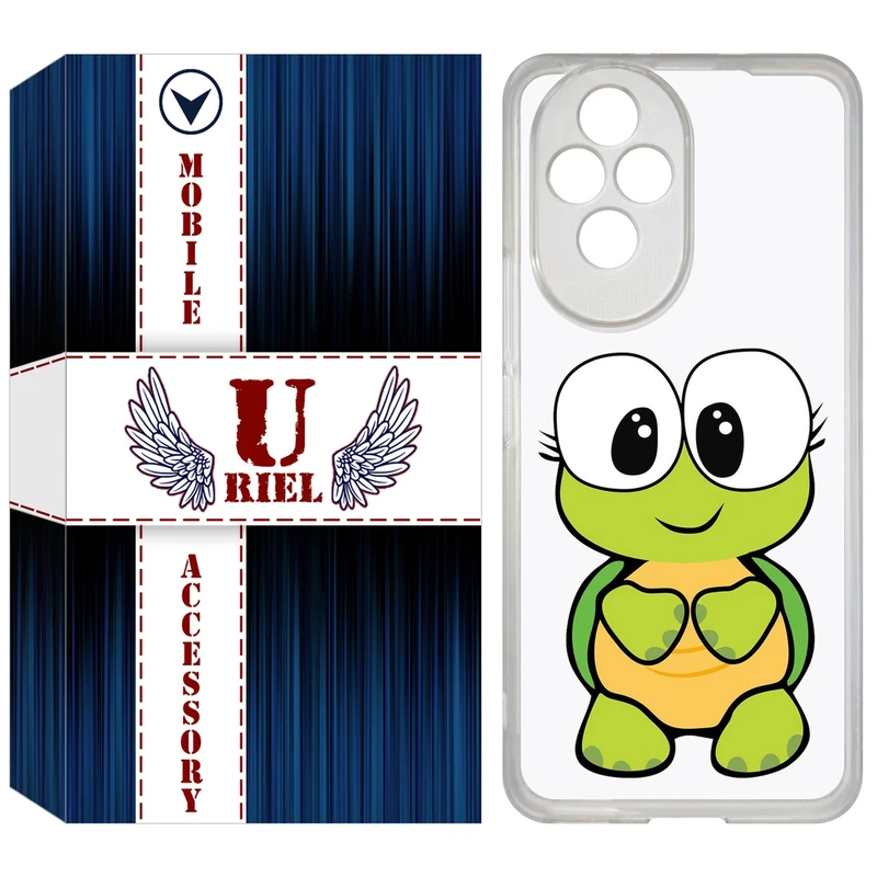 کاور یوریل مدل Clear کد 59 طرح لاکپشت مناسب برای گوشی موبایل آنر 200