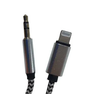 کابل تبدیل لایتنینگ به جک 3.5 AUX Audio مدل AU-002 به طول 1 متر