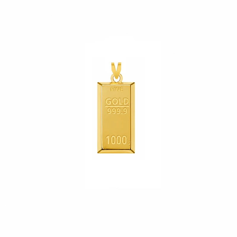آویز گردنبند طلا 18 عیار زنانه مان گالری طرح شمش کد MD01-0029400