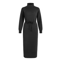 پیراهن بافتنی یقه اسکی زنانه مدل Almond کد 4117