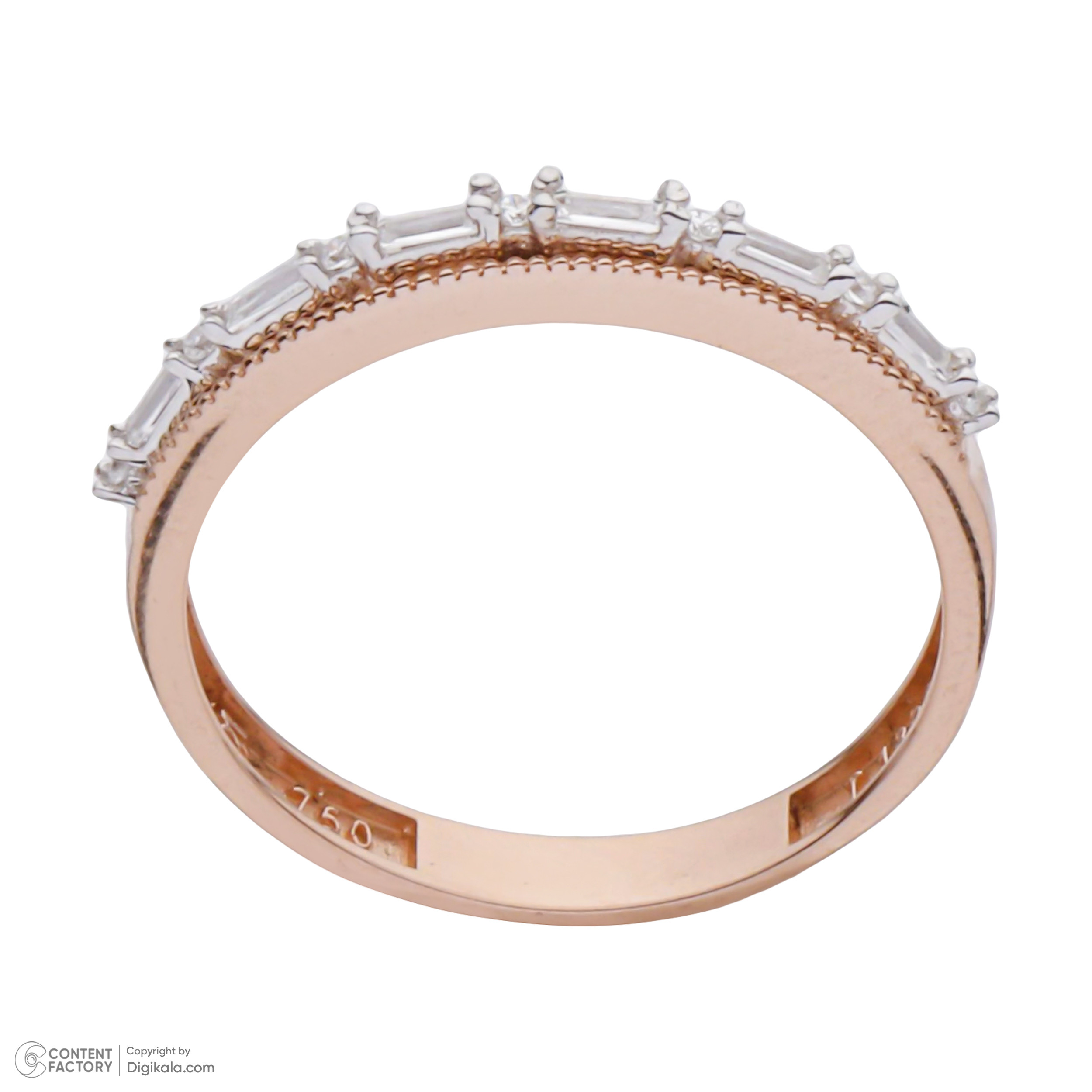 ست حلقه و پشت حلقه طلا 18 عیار زنانه مایا ماهک مدل MR1146