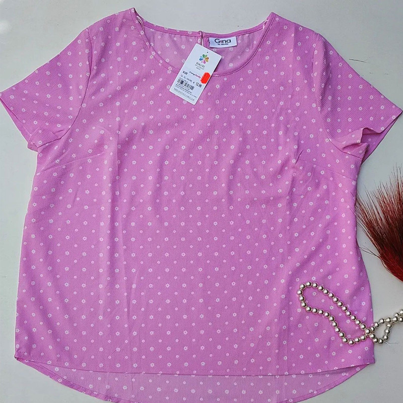 بلوز زنانه جینا مدل گلدار کد 3704