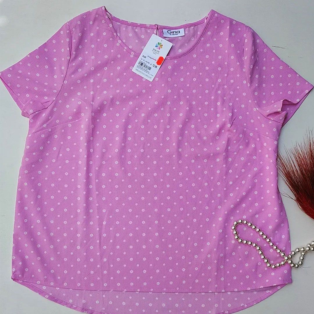 بلوز زنانه جینا مدل گلدار کد 3704 -  - 2