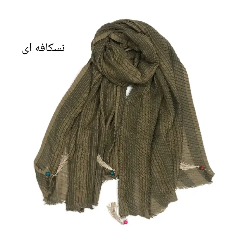 شال زنانه مدل پلیسه حصیری