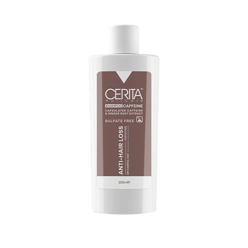 شامپو تقویت کننده و ضد ریزش مو سریتا سازگار با موهای خشک و نرمال مدل Caffein حجم 200 میلی لیتر