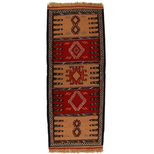 گلیم دستبافت کناره طول دو متر کد 140250