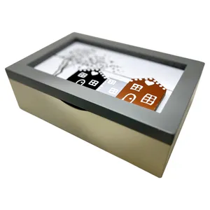 جعبه چای کیسه ای مدل  6 خانه طرح کلبه 