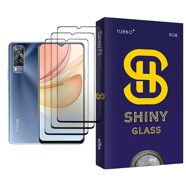 محافظ صفحه نمایش سرامیکی آتوچبو مدل Shiny Glass3 مناسب برای گوشی موبایل ویوو Y33 بسته سه عددی