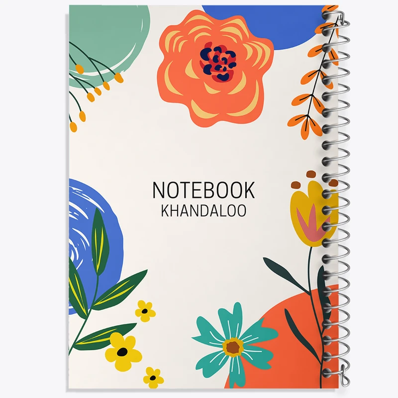 دفتر نقاشی 50 برگ خندالو طرح مینیمال گل کد N1332