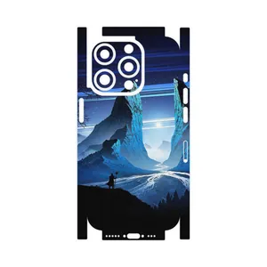 MAHOOT Blue Mountains Digital Art-FullSkin Cover Sticker for Apple iPhone 15 Pro
