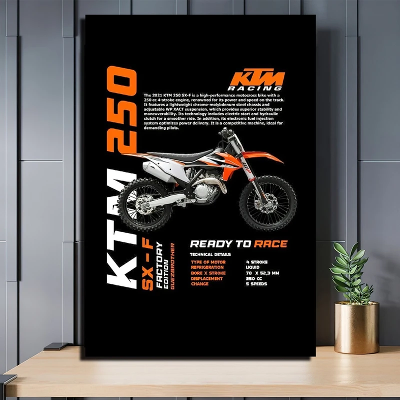 تابلو شاسی بکلیت طرح موتور KTM 250 مدل SH-S10769 